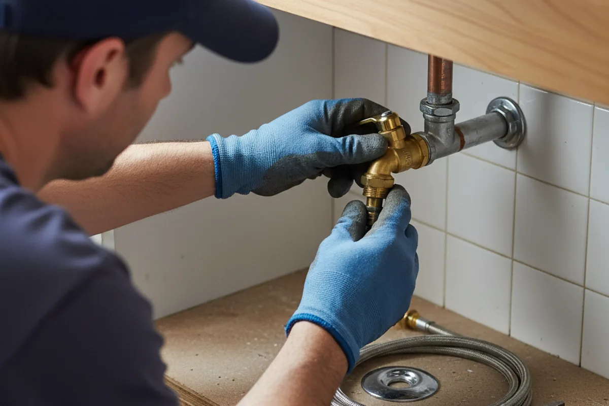 Shutoff valve and fitting work during Well Pump Repair in Castle Rock